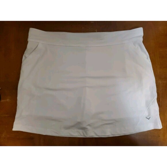 Callaway Opti-Dri Knit Skort White Mesh Liner Skirt Golf Athletic Size XL - Picture 1 of 5